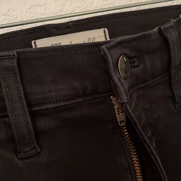 MADEWELL High Riser Skinny Skinny Raw Hem Black Jean - Picture 2 of 7
